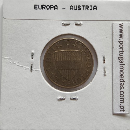 Áustria 50 Groschen 1976 Bronze - Alumínio, World Coins Austria KM 2885, coin of 50 groschen 1976 Aluminium-bronze