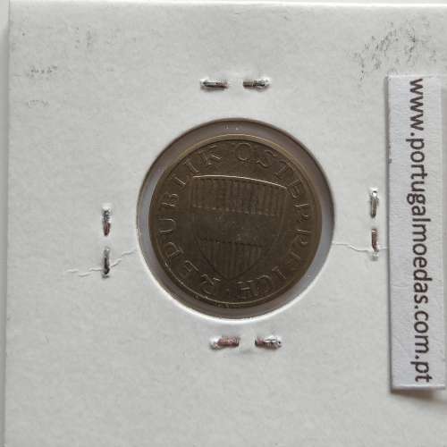 Áustria 50 Groschen 1978 Bronze - Alumínio, World Coins Austria KM 2885, coin of 50 groschen 1978 Aluminium-bronze