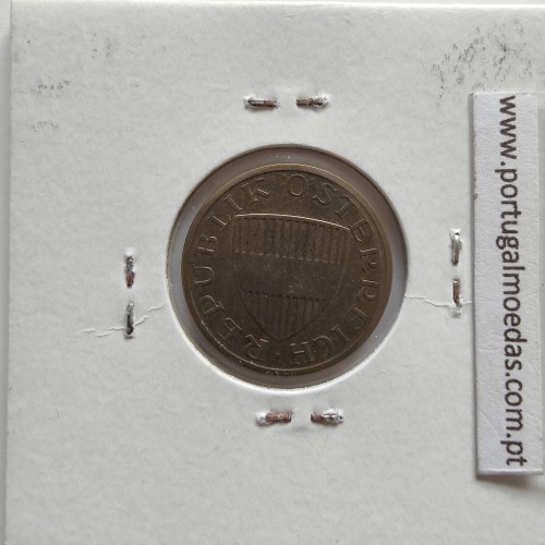 Áustria 50 Groschen 1978 Bronze - Alumínio, World Coins Austria KM 2885, coin of 50 groschen 1978 Aluminium-bronze