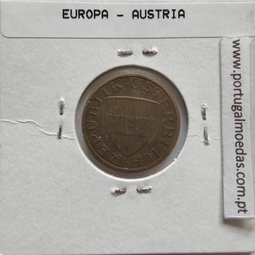 Áustria 50 Groschen 1980 Bronze - Alumínio, World Coins Austria KM 2885, coin of 50 groschen 1980 Aluminium-bronze