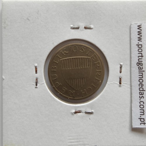 Áustria 50 Groschen 1981 Bronze - Alumínio, World Coins Austria KM 2885, coin of 50 groschen 1981 Aluminium-bronze