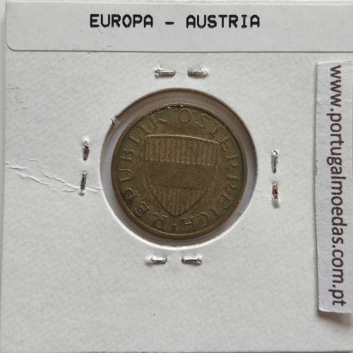 Áustria 50 Groschen 1986 Bronze - Alumínio, World Coins Austria KM 2885, coin of 50 groschen 1986 Aluminium-bronze