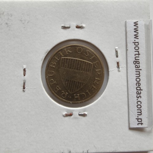 Áustria 50 Groschen 1985 Bronze - Alumínio, World Coins Austria KM 2885, coin of 50 groschen 1985 Aluminium-bronze