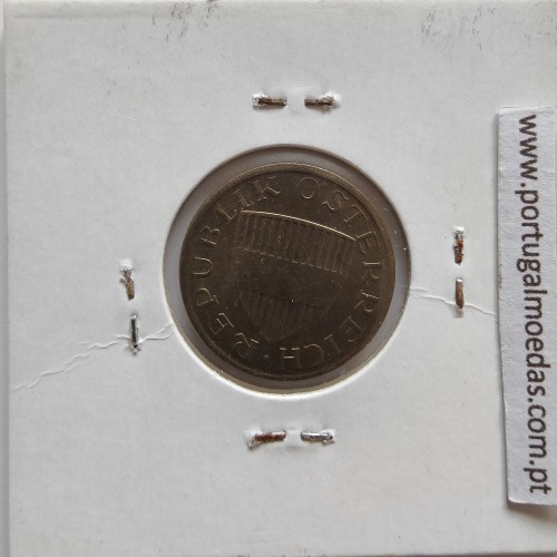 Áustria 50 Groschen 1987 Bronze - Alumínio, World Coins Austria KM 2885, coin of 50 groschen 1987 Aluminium-bronze