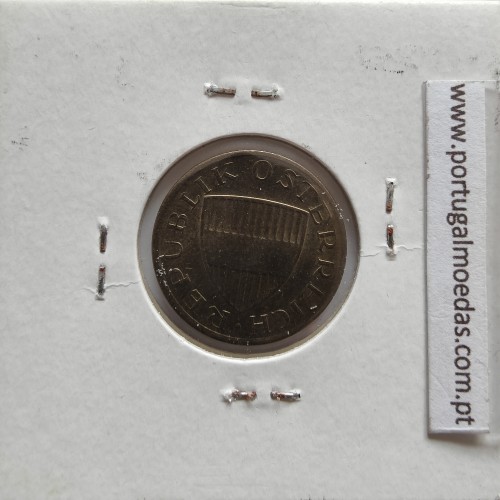 Áustria 50 Groschen 1988 Bronze - Alumínio, World Coins Austria KM 2885, coin of 50 groschen 1988 Aluminium-bronze