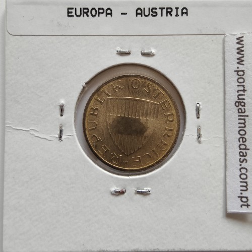 Áustria 50 Groschen 1992 Bronze - Alumínio, World Coins Austria KM 2885, coin of 50 groschen 1992 Aluminium-bronze