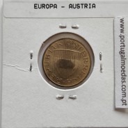 Áustria 50 Groschen 1992 Bronze - Alumínio, World Coins Austria KM 2885, coin of 50 groschen 1992 Aluminium-bronze