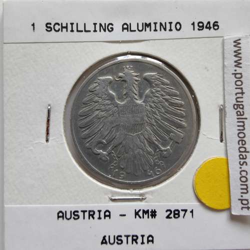 World Coins Austria KM 2871, coin of 1 schiling 1946 Aluminium