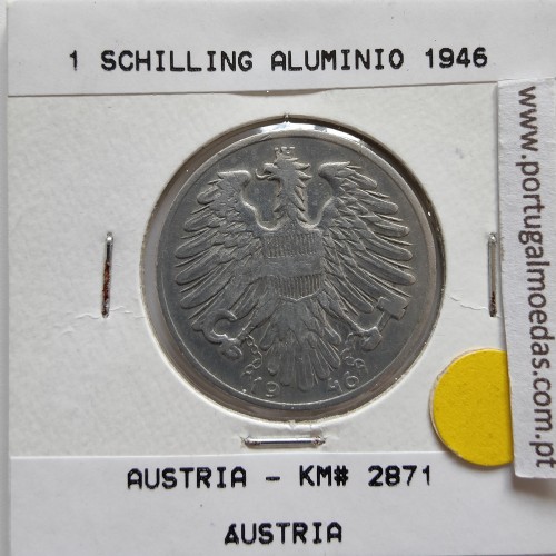 World Coins Austria KM 2871, coin of 1 schiling 1946 Aluminium