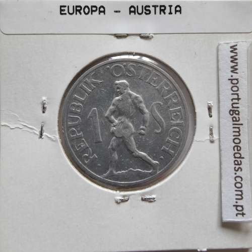 Áustria 1 Schilling 1947 Aluminío, World Coins Austria KM 2871, coin of 1 schiling 1947 Aluminium