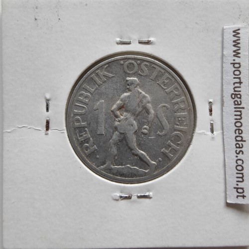 Áustria 1 Schilling 1947 Aluminío, World Coins Austria KM 2871, coin of 1 schiling 1947 Aluminium