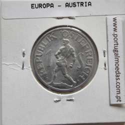 Áustria 1 Schilling 1952 Aluminío, World Coins Austria KM 2871, coin of 1 schiling 1952 Aluminium