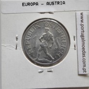 Áustria 1 Schilling 1952 Aluminío, World Coins Austria KM 2871, coin of 1 schiling 1952 Aluminium