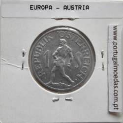 Áustria 1 Schilling 1952 Aluminío, World Coins Austria KM 2871, coin of 1 schiling 1952 Aluminium