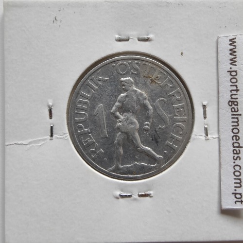 Áustria 1 Schilling 1952 Aluminío, World Coins Austria KM 2871, coin of 1 schiling 1952 Aluminium