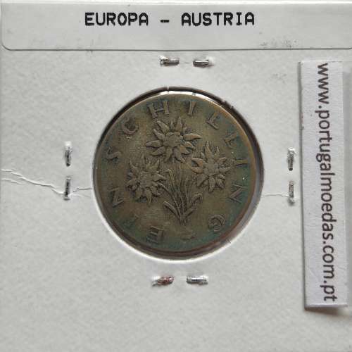Áustria 1 Schilling 1961 Bronze-Aluminío, World Coins Austria KM 2886, coin of 1 schiling 1961 Aluminium-bronze