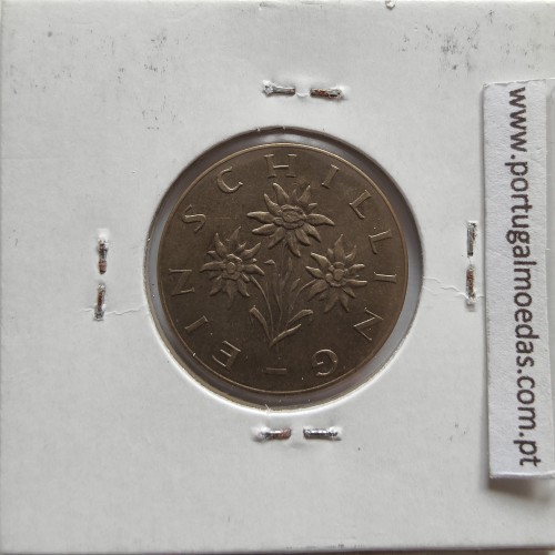 Áustria 1 Schilling 1966 Bronze-Aluminío, World Coins Austria KM 2886, coin of 1 schiling 1966 Aluminium-bronze