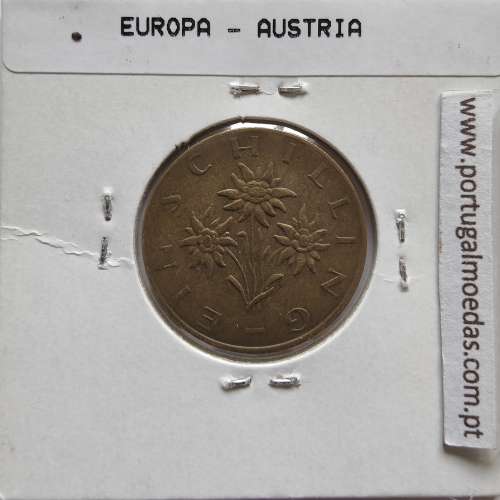 Áustria 1 Schilling 1974 Bronze-Aluminío, World Coins Austria KM 2886, coin of 1 schiling 1974 Aluminium-bronze
