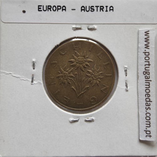 Áustria 1 Schilling 1974 Bronze-Aluminío, World Coins Austria KM 2886, coin of 1 schiling 1974 Aluminium-bronze