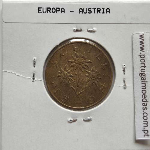 Áustria 1 Schilling 1975 Bronze-Aluminío, World Coins Austria KM 2886, coin of 1 schiling 1975 Aluminium-bronze