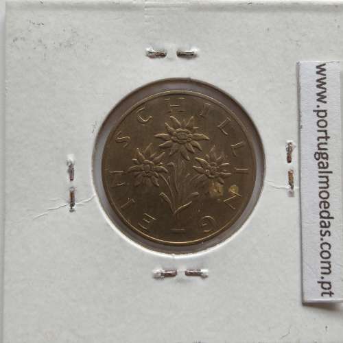 Áustria 1 Schilling 1977 Bronze-Aluminío, World Coins Austria KM 2886, coin of 1 schiling 1977 Aluminium-bronze