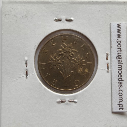Áustria 1 Schilling 1977 Bronze-Aluminío, World Coins Austria KM 2886, coin of 1 schiling 1977 Aluminium-bronze