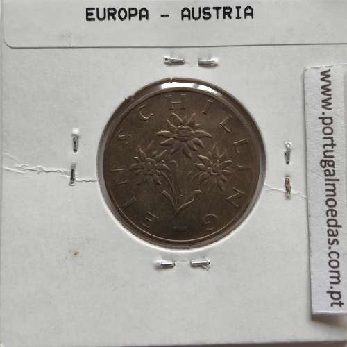 Áustria 1 Schilling 1977 Bronze-Aluminío, World Coins Austria KM 2886, coin of 1 schiling 1977 Aluminium-bronze