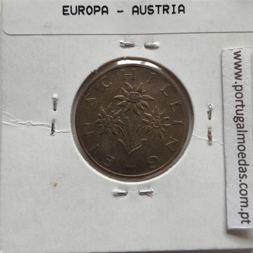 Áustria 1 Schilling 1977 Bronze-Aluminío, World Coins Austria KM 2886, coin of 1 schiling 1977 Aluminium-bronze