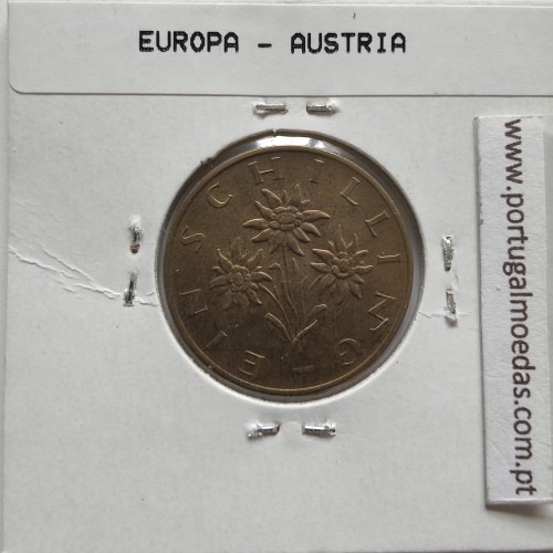 Áustria 1 Schilling 1980 Bronze-Aluminío, World Coins Austria KM 2886, coin of 1 schiling 1980 Aluminium-bronze