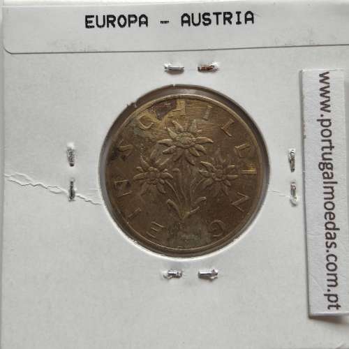 Áustria 1 Schilling 1982 Bronze-Aluminío, World Coins Austria KM 2886, coin of 1 schiling 1982 Aluminium-bronze