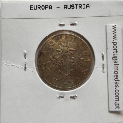 Áustria 1 Schilling 1982 Bronze-Aluminío, World Coins Austria KM 2886, coin of 1 schiling 1982 Aluminium-bronze