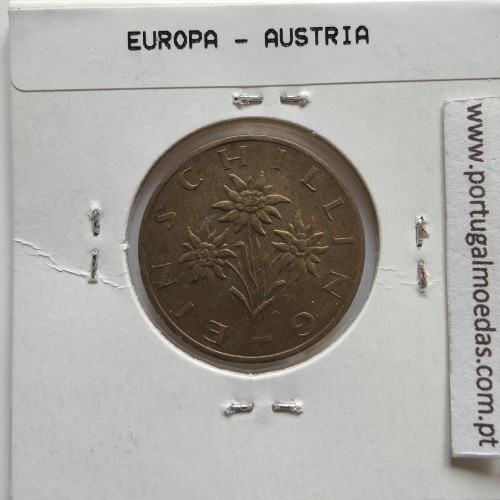 Áustria 1 Schilling 1985 Bronze-Aluminío, World Coins Austria KM 2886, coin of 1 schiling 1985 Aluminium-bronze