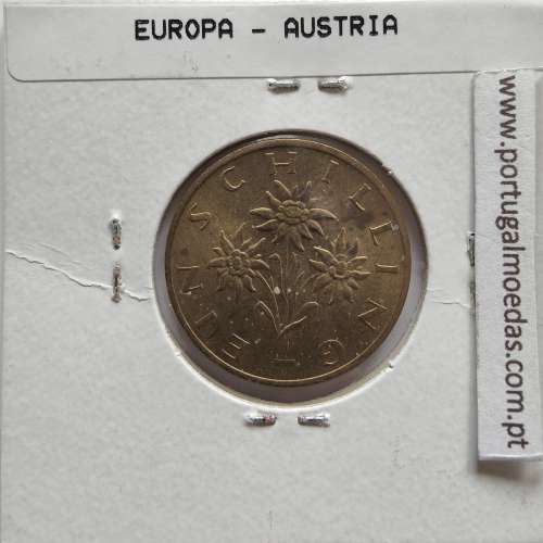Áustria 1 Schilling 1986 Bronze-Aluminío, World Coins Austria KM 2886, coin of 1 schiling 1986 Aluminium-bronze