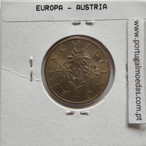 Áustria 1 Schilling 1986 Bronze-Aluminío, World Coins Austria KM 2886, coin of 1 schiling 1986 Aluminium-bronze