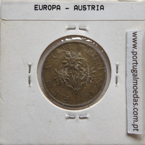 Áustria 1 Schilling 1986 Bronze-Aluminío, World Coins Austria KM 2886, coin of 1 schiling 1986 Aluminium-bronze