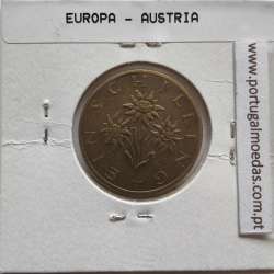 Áustria 1 Schilling 1987 Bronze-Aluminío, World Coins Austria KM 2886, coin of 1 schiling 1987 Aluminium-bronze