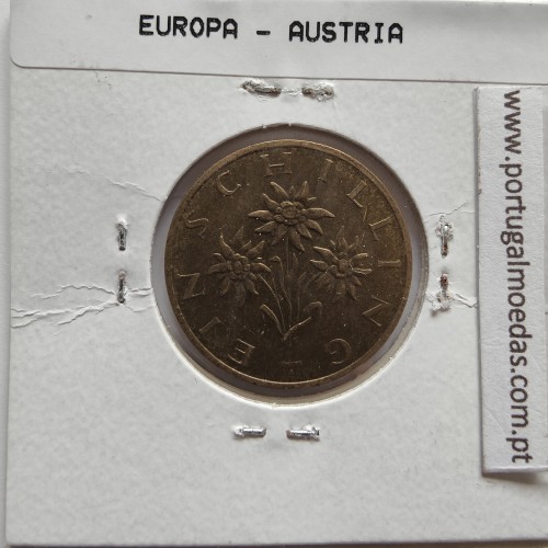 Áustria 1 Schilling 1988 Bronze-Aluminío, World Coins Austria KM 2886, coin of 1 schiling 1988 Aluminium-bronze
