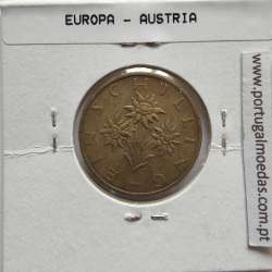 Áustria 1 Schilling 1988 Bronze-Aluminío, World Coins Austria KM 2886, coin of 1 schiling 1988 Aluminium-bronze