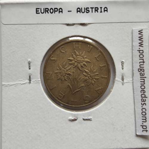 Áustria 1 Schilling 1988 Bronze-Aluminío, World Coins Austria KM 2886, coin of 1 schiling 1988 Aluminium-bronze