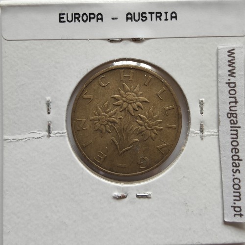 Áustria 1 Schilling 1988 Bronze-Aluminío, World Coins Austria KM 2886, coin of 1 schiling 1988 Aluminium-bronze