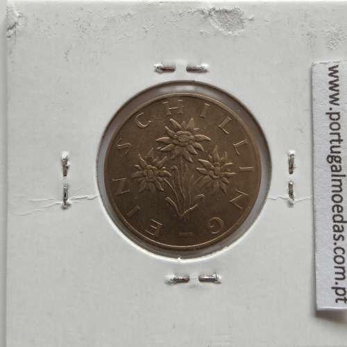 Áustria 1 Schilling 1989 Bronze-Aluminío, World Coins Austria KM 2886, coin of 1 schiling 1989 Aluminium-bronze