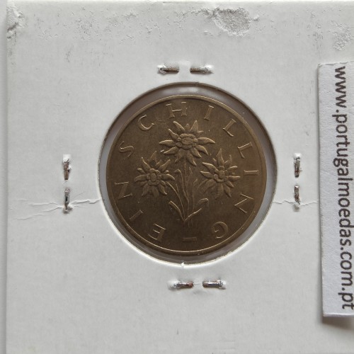 Áustria 1 Schilling 1989 Bronze-Aluminío, World Coins Austria KM 2886, coin of 1 schiling 1989 Aluminium-bronze
