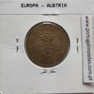Áustria 1 Schilling 1989 Bronze-Aluminío, World Coins Austria KM 2886, coin of 1 schiling 1989 Aluminium-bronze