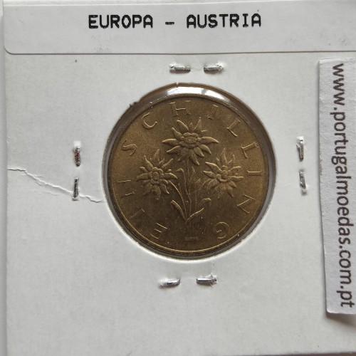 Áustria 1 Schilling 1990 Bronze-Aluminío, World Coins Austria KM 2886, coin of 1 schiling 1990 Aluminium-bronze