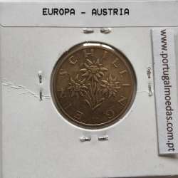Áustria 1 Schilling 1994 Bronze-Aluminío, World Coins Austria KM 2886, coin of 1 schiling 1994 Aluminium-bronze