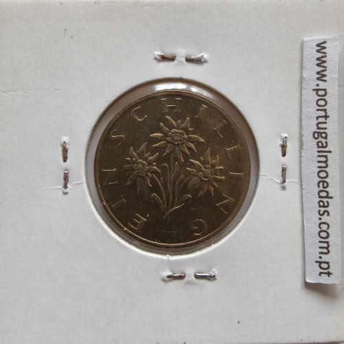 Áustria 1 Schilling 1998 Bronze-Aluminío, World Coins Austria KM 2886, coin of 1 schiling 1998 Aluminium-bronze