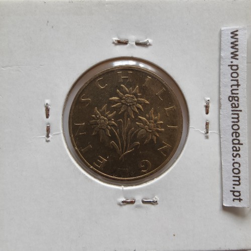 Áustria 1 Schilling 1998 Bronze-Aluminío, World Coins Austria KM 2886, coin of 1 schiling 1998 Aluminium-bronze