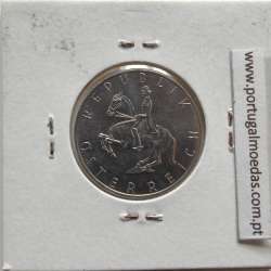 Áustria 5 Schilling 1975 Cupro-níquel, World Coins Austria KM 2889, coin of 5 schiling 1975 Copper-nickel