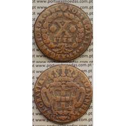 MOEDA X RÉIS COBRE 1732 (BC-) - R/ LEG. SEP. POR QUADRÓFILOS - D.JOÃO V
