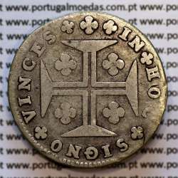 12 Vinténs Prata 1763 D. José I, 240 réis IOSEPHUS, Coroa alta 5 Arcos, diadema losango 1 ponto, Reverso letras pequenas 2 mm 12 Vinténs Prata 1763 D. José I, 240 réis IOSEPHUS, Coroa alta 5 Arcos, diadema losango 1 ponto, Reverso letras pequenas 2 mm